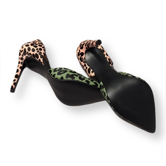 Steve Madden Green Leopard Hypnotic Leather Pump - 8.5 - Picture 2 of 3
